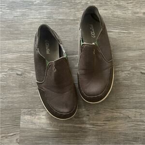 Olukai Mens Taupe Nohea Mesh Slip On Shoes Men Size 9.5